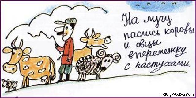 открытка крылатые выражения коровы овцы пастухи